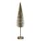 Hello Honey® 15.75" Gold Plastic Bottle Brush Tree with Wood Base